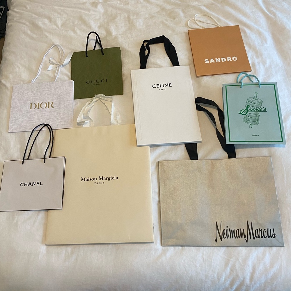 Designer shopping bags - maison margiela Dior Sandro Celine Chanel Gucci + more